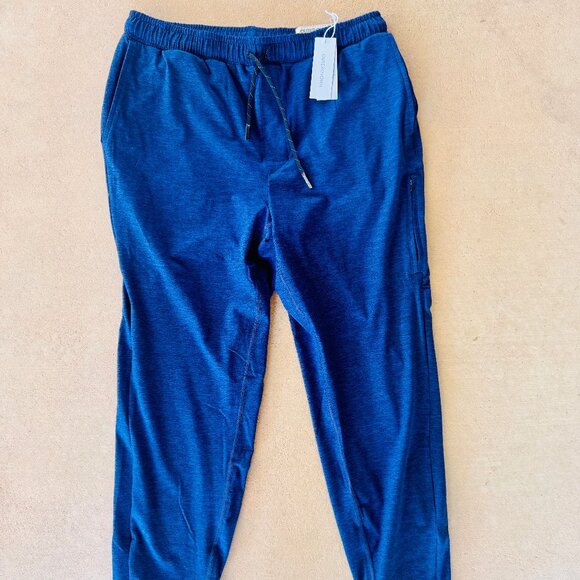 NWT Outerknown 2025 Mens Pace The Jogger Medium Heather Navy Blue Pants New - Picture 2 of 3